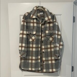 Plaid Button-Up Jacket